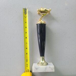 Vintage Gold and Black Trophy with Marble‎ Base